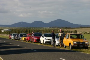 Regrouping behind the You Yangs - 28 June '15 drive day